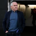 Galway United manager John Caulfield looks out at the Oriel Park pitch ahead of tonight's (Friday) league game with Dundalk. 