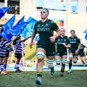 Poppy Garvey of Connacht runs out onto the pitch before the Women's Interprovincial Championship Round 2 match between Leinster and Connacht at Energia Park in Dublin last week. 
