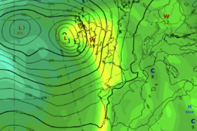 Weekend weather map for Ireland