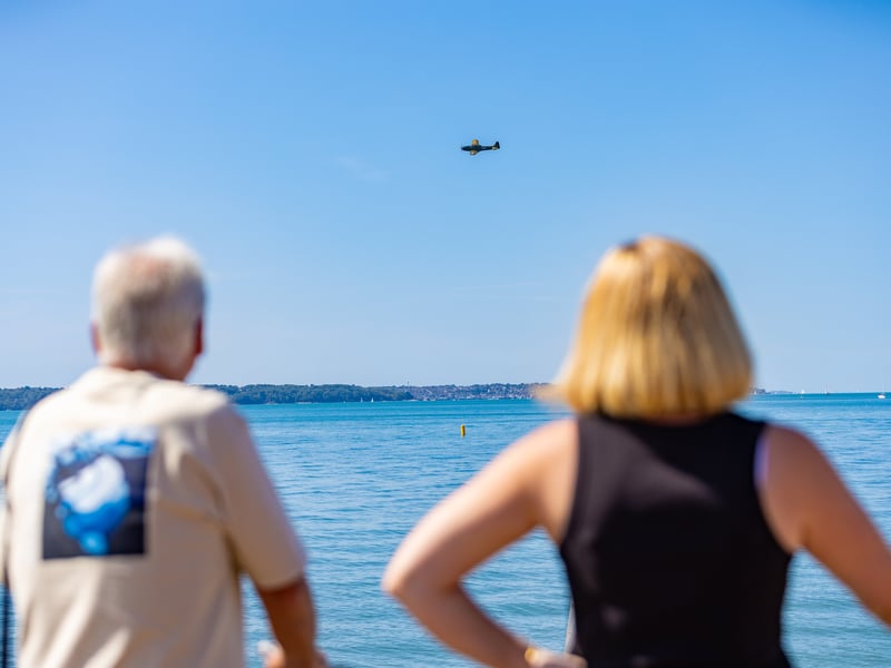 Pictured: The public watching their air show at the Summer in Lee event
Picture:Marcin Jedrysiak