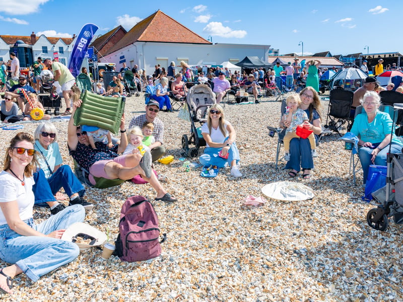 Pictured: Friends and families watching airshow at Lee on Solent  Picture:Marcin Jedrysiak