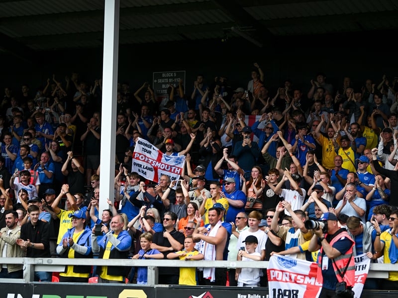 More than 1,100 Pompey fans traveled to Sincil Bank for the Blues’ 3-1 triumph over Lincoln City on Saturday.
