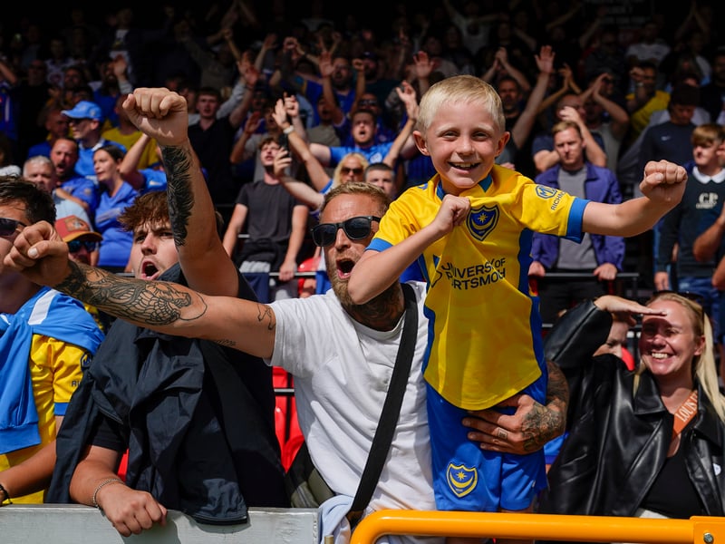 More than 1,100 Pompey fans traveled to Sincil Bank for the Blues’ 3-1 triumph over Lincoln City on Saturday.