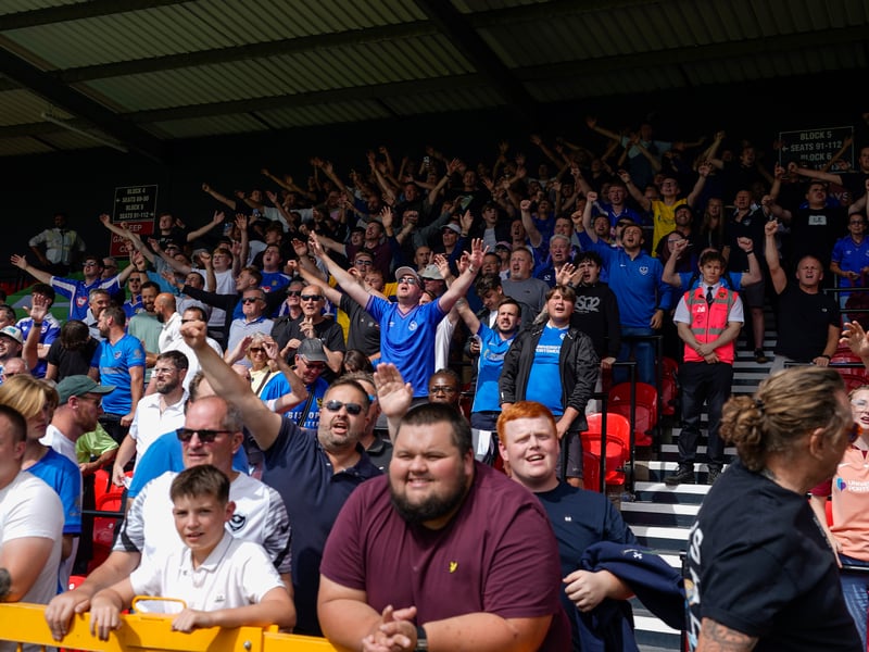 More than 1,100 Pompey fans traveled to Sincil Bank for the Blues’ 3-1 triumph over Lincoln City on Saturday.