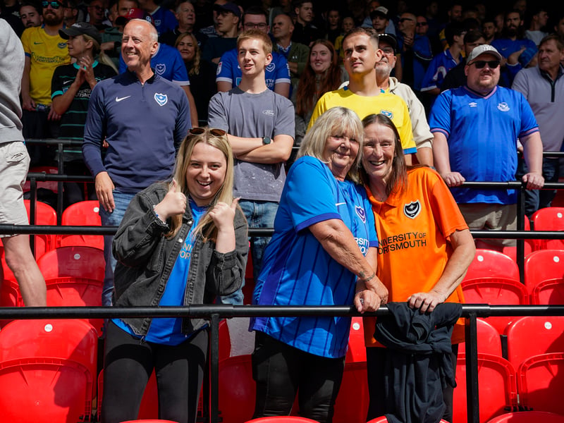 More than 1,100 Pompey fans traveled to Sincil Bank for the Blues’ 3-1 triumph over Lincoln City on Saturday.