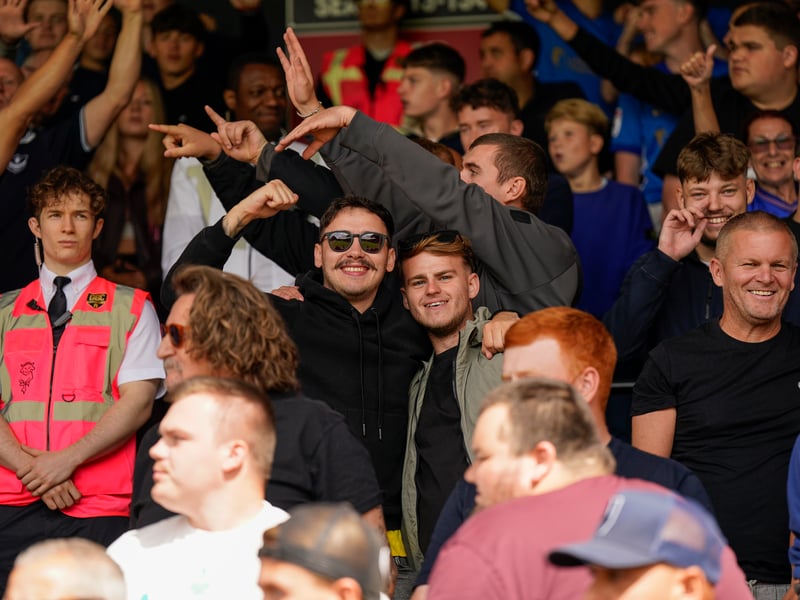 More than 1,100 Pompey fans traveled to Sincil Bank for the Blues’ 3-1 triumph over Lincoln City on Saturday.