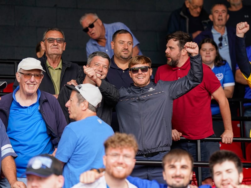 More than 1,100 Pompey fans traveled to Sincil Bank for the Blues’ 3-1 triumph over Lincoln City on Saturday.