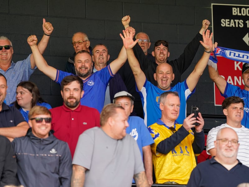 More than 1,100 Pompey fans traveled to Sincil Bank for the Blues’ 3-1 triumph over Lincoln City on Saturday.