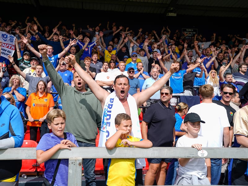 More than 1,100 Pompey fans traveled to Sincil Bank for the Blues’ 3-1 triumph over Lincoln City on Saturday.