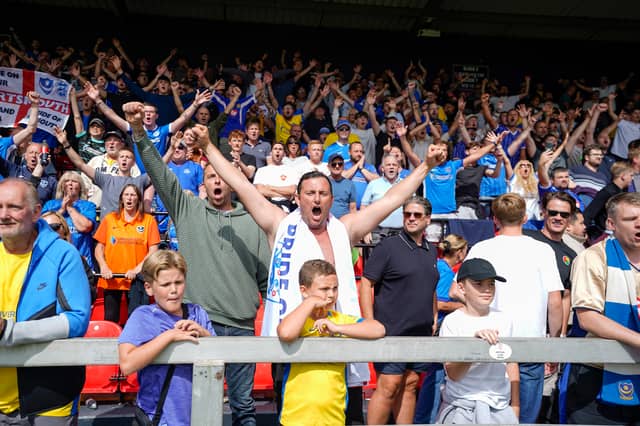More than 1,100 Pompey fans traveled to Sincil Bank for the Blues’ 3-1 triumph over Lincoln City on Saturday.
