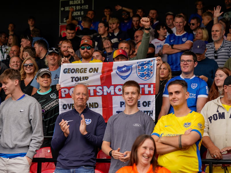 More than 1,100 Pompey fans traveled to Sincil Bank for the Blues’ 3-1 triumph over Lincoln City on Saturday.