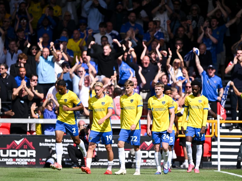 More than 1,100 Pompey fans traveled to Sincil Bank for the Blues’ 3-1 triumph over Lincoln City on Saturday.