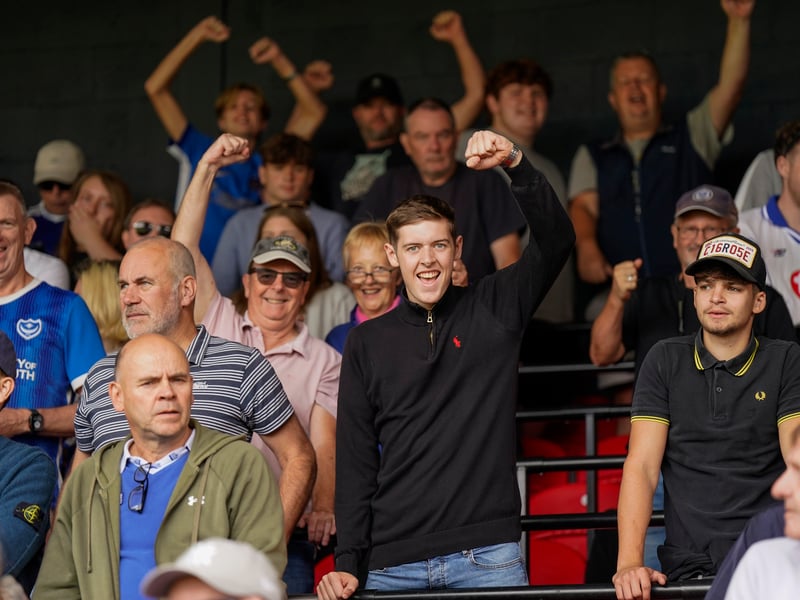 More than 1,100 Pompey fans traveled to Sincil Bank for the Blues’ 3-1 triumph over Lincoln City on Saturday.