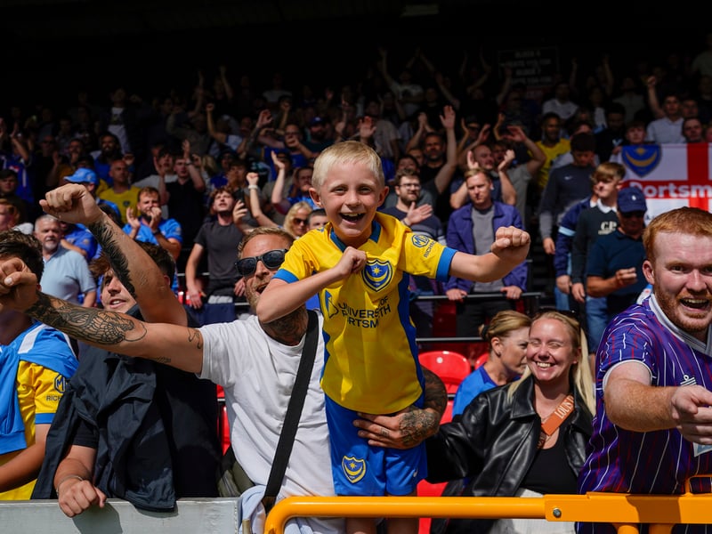 More than 1,100 Pompey fans traveled to Sincil Bank for the Blues’ 3-1 triumph over Lincoln City on Saturday.