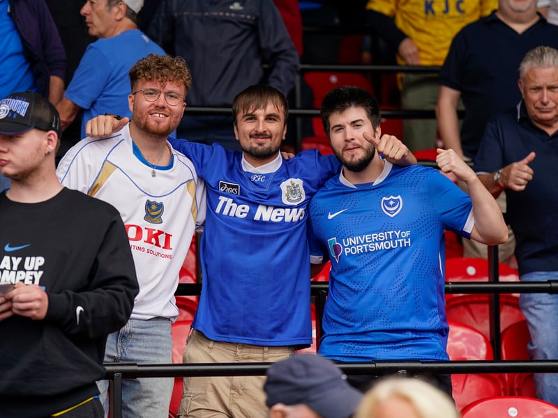 More than 1,100 Pompey fans traveled to Sincil Bank for the Blues’ 3-1 triumph over Lincoln City on Saturday.