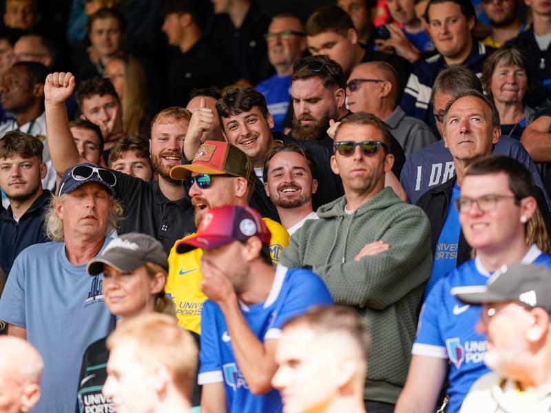 More than 1,100 Pompey fans traveled to Sincil Bank for the Blues’ 3-1 triumph over Lincoln City on Saturday.