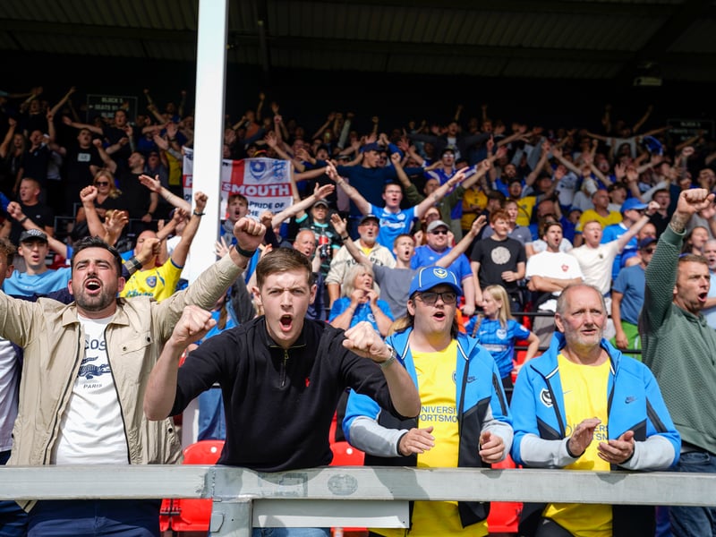 More than 1,100 Pompey fans traveled to Sincil Bank for the Blues’ 3-1 triumph over Lincoln City on Saturday.