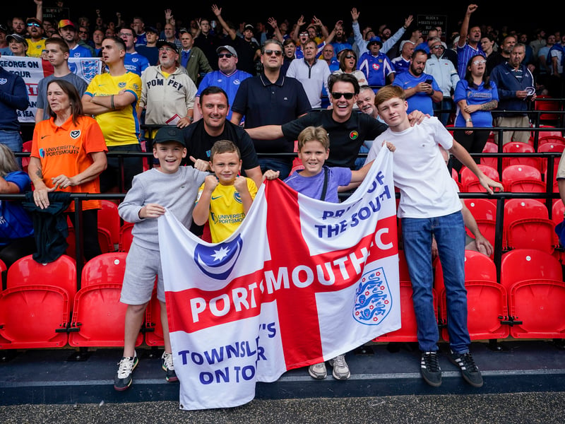 More than 1,100 Pompey fans traveled to Sincil Bank for the Blues’ 3-1 triumph over Lincoln City on Saturday.