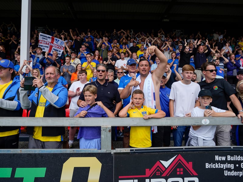 More than 1,100 Pompey fans traveled to Sincil Bank for the Blues’ 3-1 triumph over Lincoln City on Saturday.
