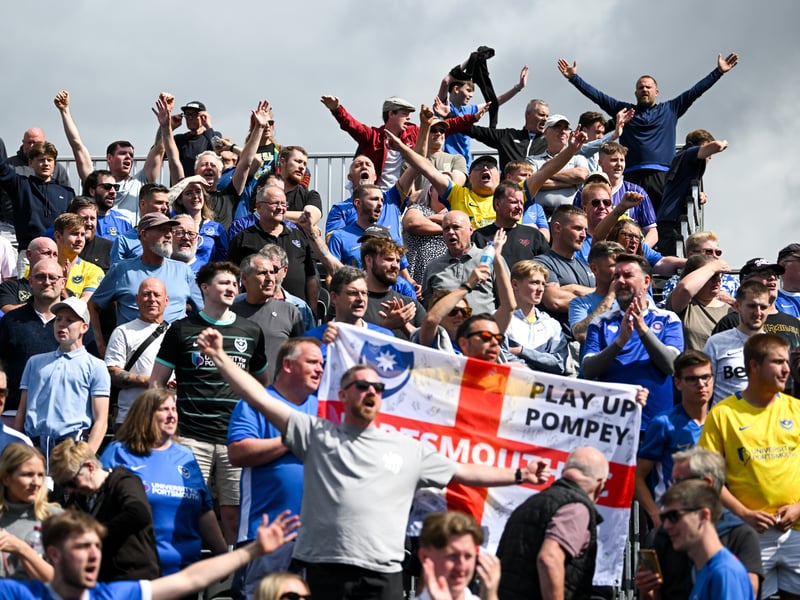 More than 1,100 Pompey fans traveled to Sincil Bank for the Blues’ 3-1 triumph over Lincoln City on Saturday.