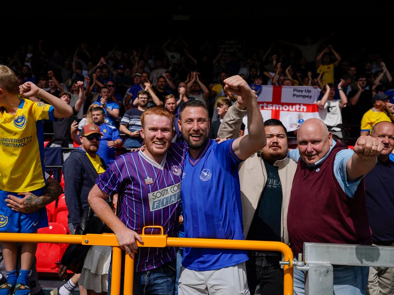 More than 1,100 Pompey fans traveled to Sincil Bank for the Blues’ 3-1 triumph over Lincoln City on Saturday.