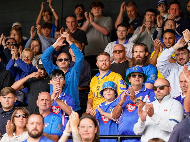More than 1,100 Pompey fans traveled to Sincil Bank for the Blues’ 3-1 triumph over Lincoln City on Saturday.
