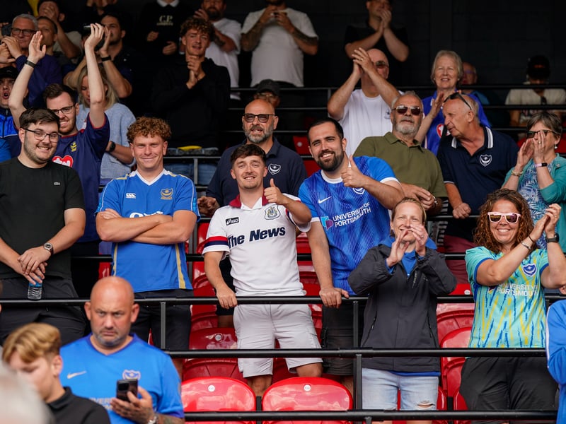 More than 1,100 Pompey fans traveled to Sincil Bank for the Blues’ 3-1 triumph over Lincoln City on Saturday.