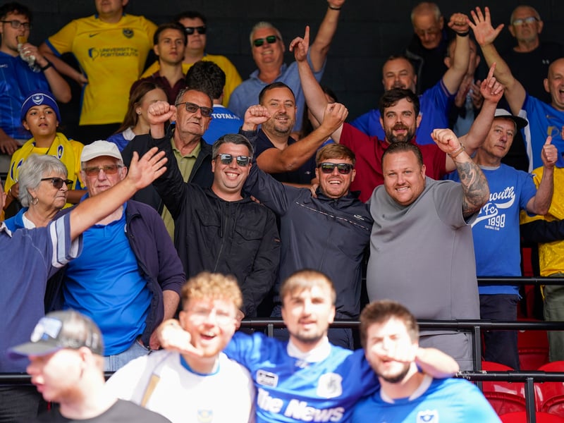 More than 1,100 Pompey fans traveled to Sincil Bank for the Blues’ 3-1 triumph over Lincoln City on Saturday.