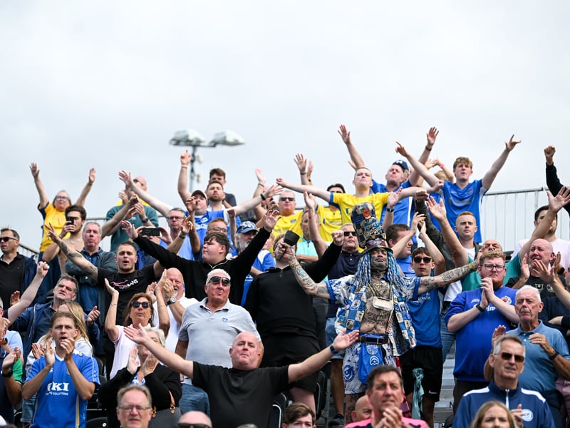 More than 1,100 Pompey fans traveled to Sincil Bank for the Blues’ 3-1 triumph over Lincoln City on Saturday.