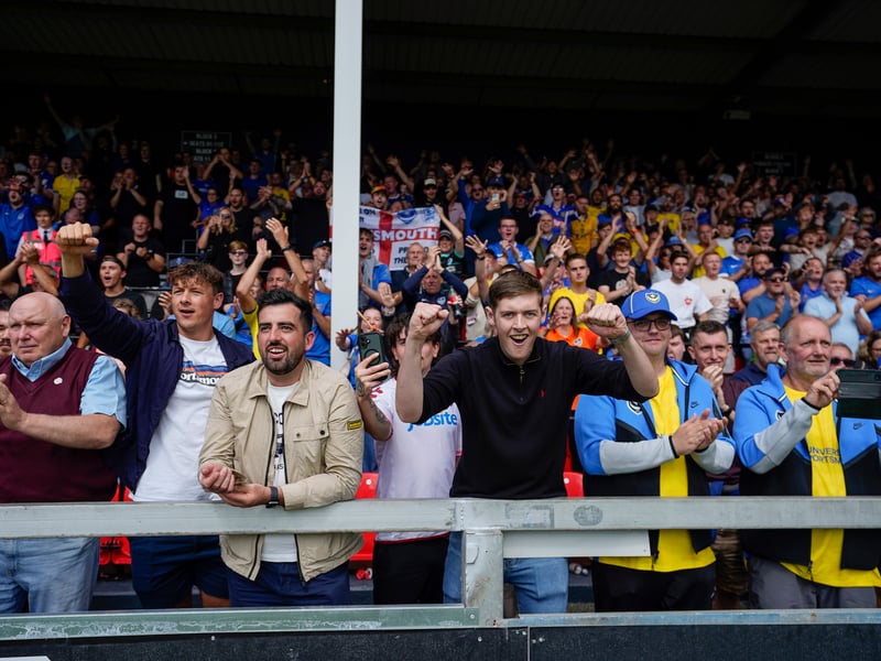 More than 1,100 Pompey fans traveled to Sincil Bank for the Blues’ 3-1 triumph over Lincoln City on Saturday.