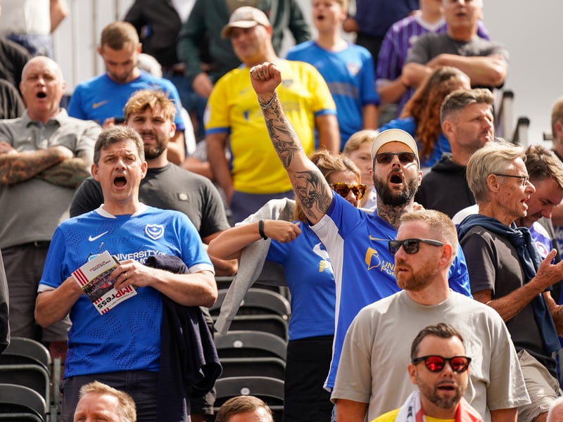 More than 1,100 Pompey fans traveled to Sincil Bank for the Blues’ 3-1 triumph over Lincoln City on Saturday.