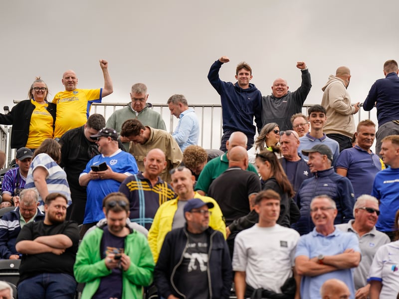 More than 1,100 Pompey fans traveled to Sincil Bank for the Blues’ 3-1 triumph over Lincoln City on Saturday.