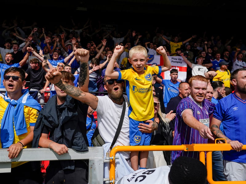 More than 1,100 Pompey fans traveled to Sincil Bank for the Blues’ 3-1 triumph over Lincoln City on Saturday.