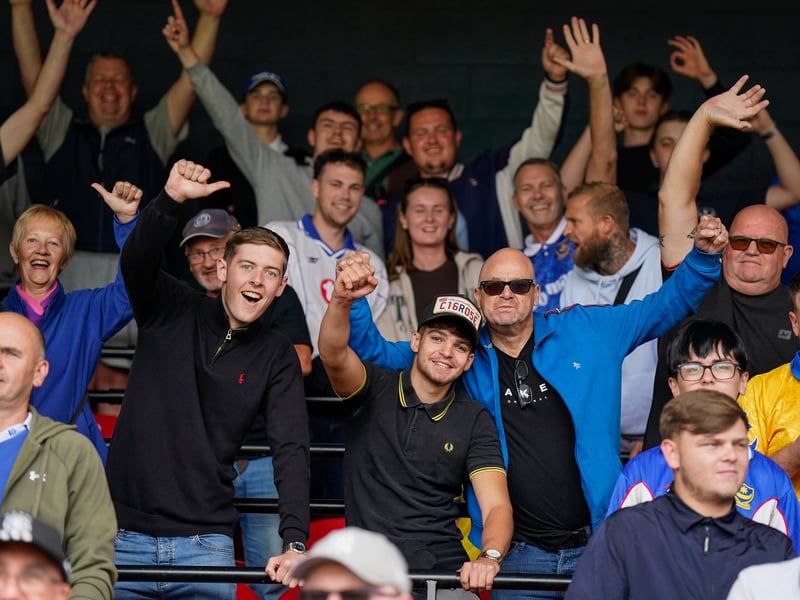 More than 1,100 Pompey fans traveled to Sincil Bank for the Blues’ 3-1 triumph over Lincoln City on Saturday.