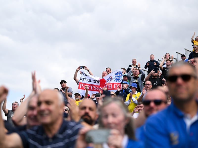 More than 1,100 Pompey fans traveled to Sincil Bank for the Blues’ 3-1 triumph over Lincoln City on Saturday.