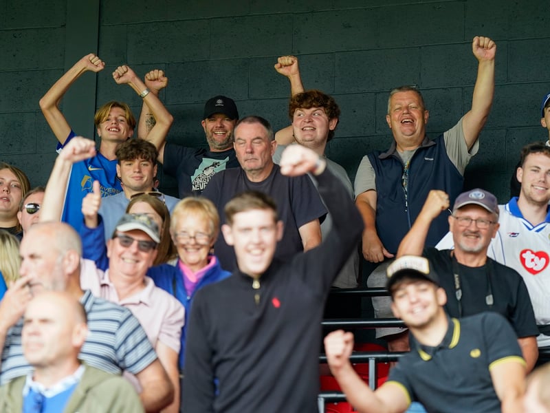 More than 1,100 Pompey fans traveled to Sincil Bank for the Blues’ 3-1 triumph over Lincoln City on Saturday.