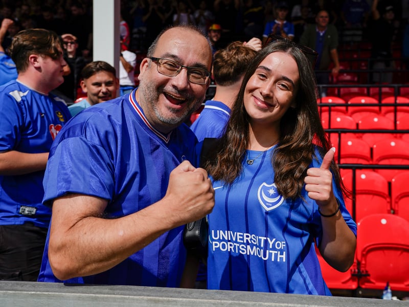 More than 1,100 Pompey fans traveled to Sincil Bank for the Blues’ 3-1 triumph over Lincoln City on Saturday.