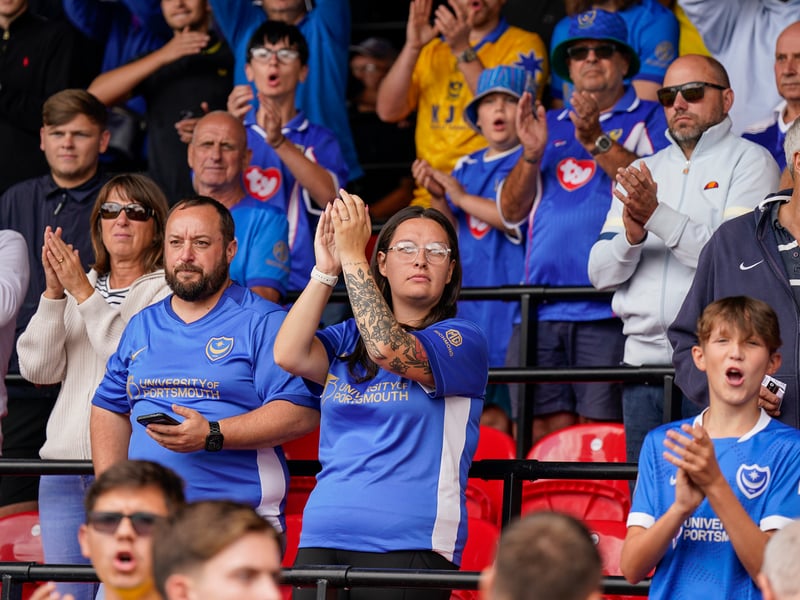 More than 1,100 Pompey fans traveled to Sincil Bank for the Blues’ 3-1 triumph over Lincoln City on Saturday.