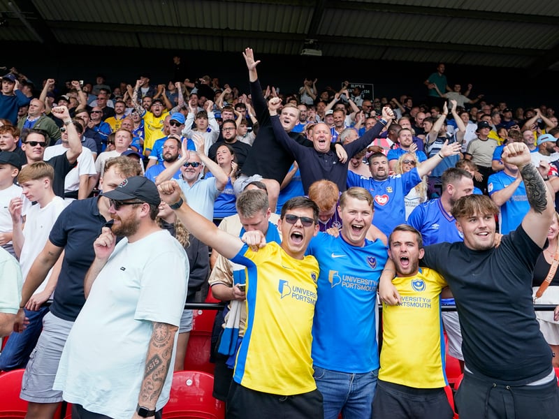 More than 1,100 Pompey fans traveled to Sincil Bank for the Blues’ 3-1 triumph over Lincoln City on Saturday.
