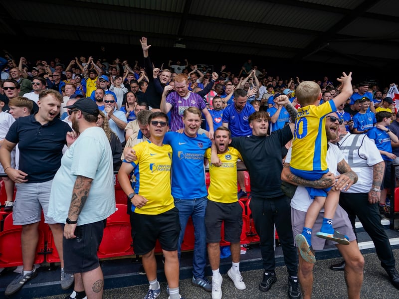 More than 1,100 Pompey fans traveled to Sincil Bank for the Blues’ 3-1 triumph over Lincoln City on Saturday.
