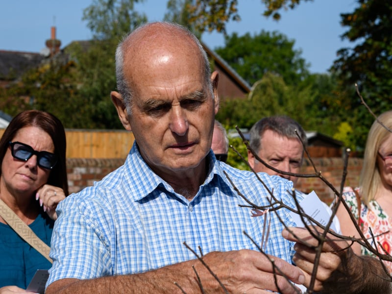 Doves bearing the name of those who died at the Freckleton Air Disaster are placed on a tree at Holy Trinity Church in remembrance. Photo: Kelvin Lister-Stuttard