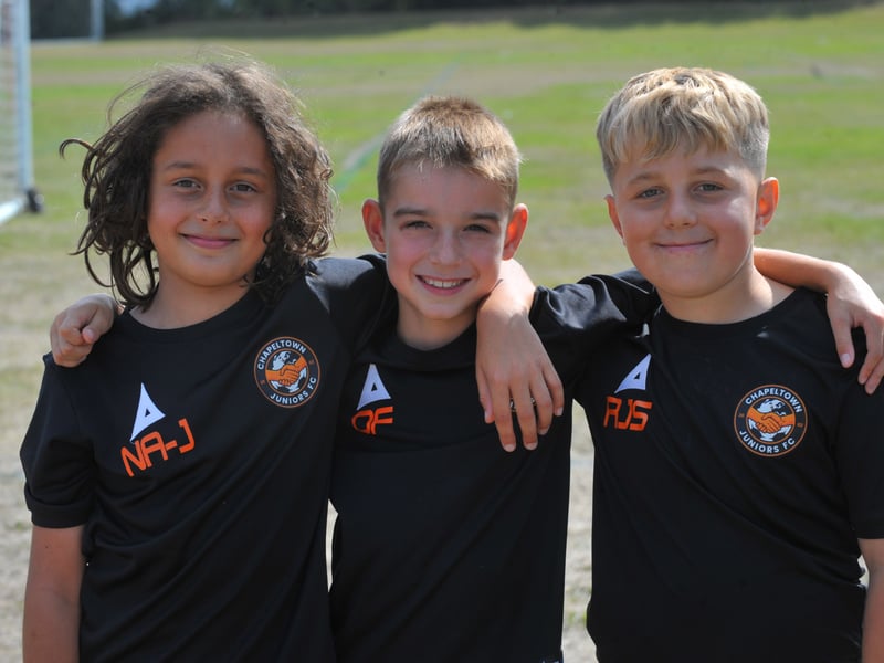 Players Noah Alfred-Jones, Oscar Freeman and Ralphie Smith from the under 10s. 
