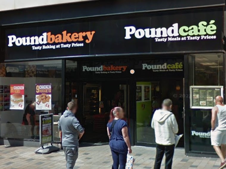 Poundbakery and Poundcafe - 5 stars, Takeaway/sandwich shop, 64 Church Street, Blackpool, FY1 1HP. June 15.