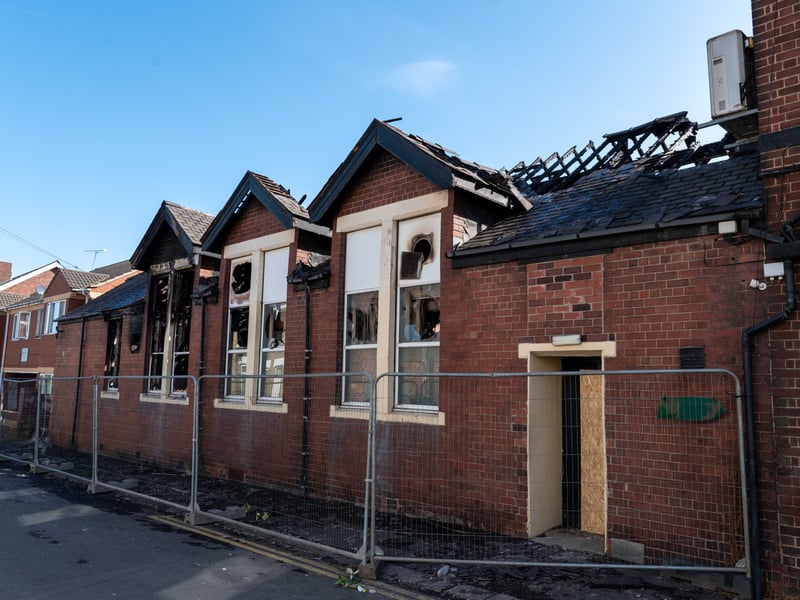Swinton WMC which was badly damaged by fire over the weekend