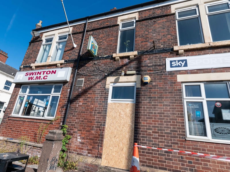 Damage at the former working men’s club building
