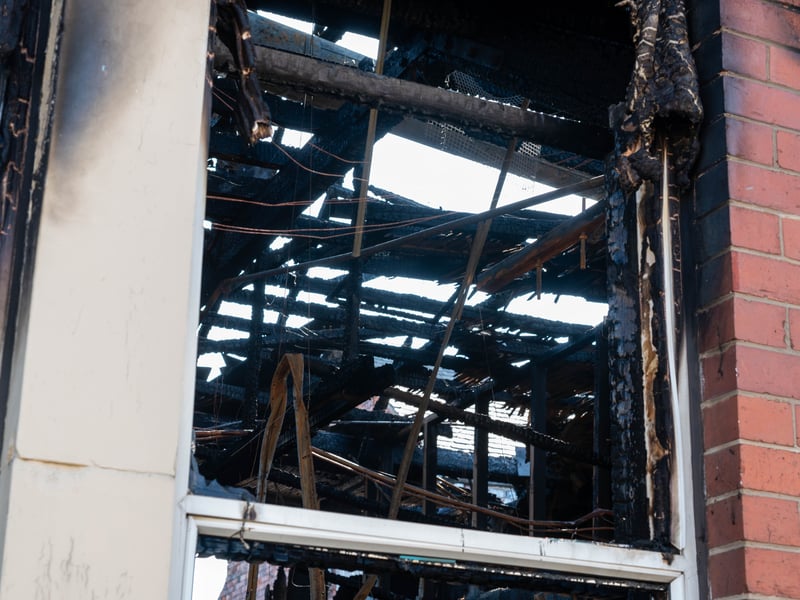 The blaze has been blamed on arsonists by fire service investigators.