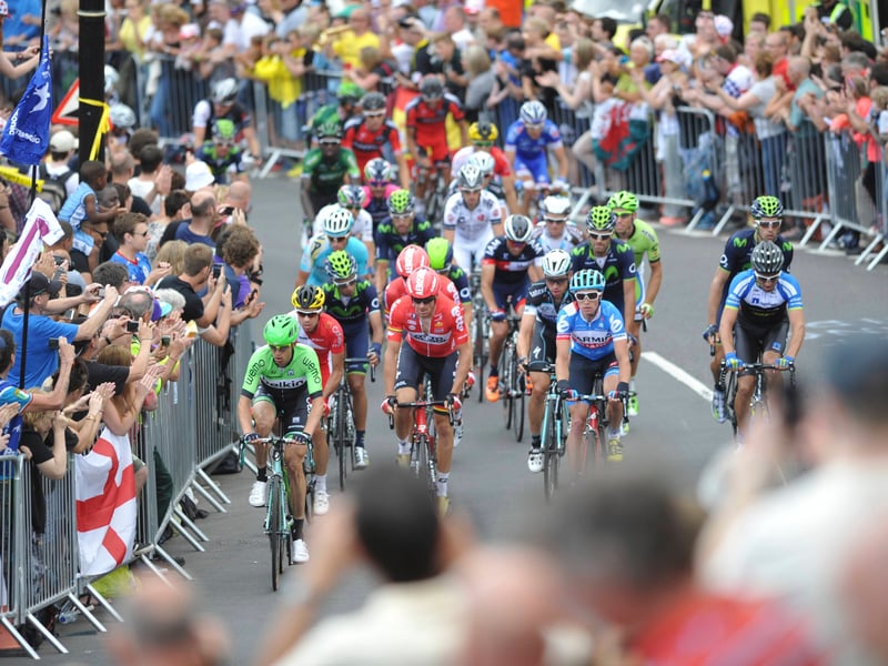 Stage Two of the Tour De France 2014 York to Sheffield 06-07-14The Tour de France peloton makes its way up the Cote De Wincobank Hill