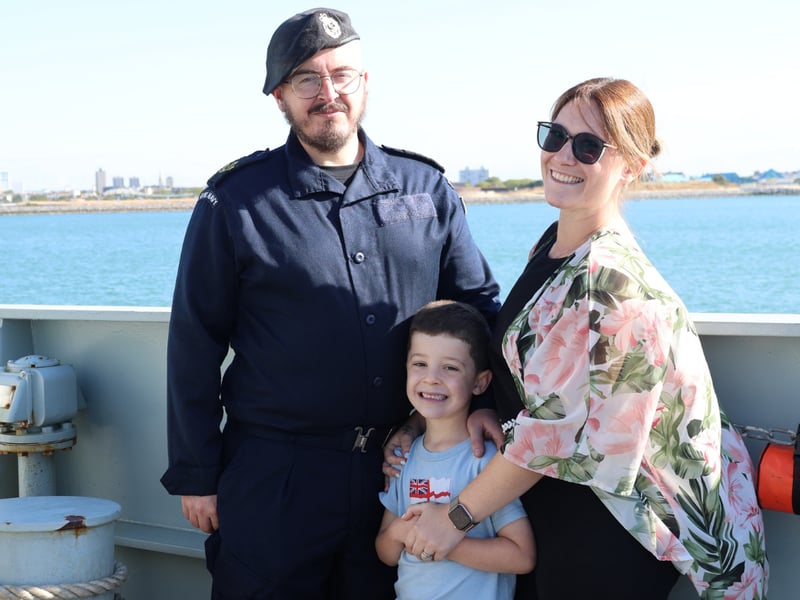 Sailors have been enjoying time with their loved ones out on the Solent aboard the River-class offshore patrol vessel HMS Tyne.