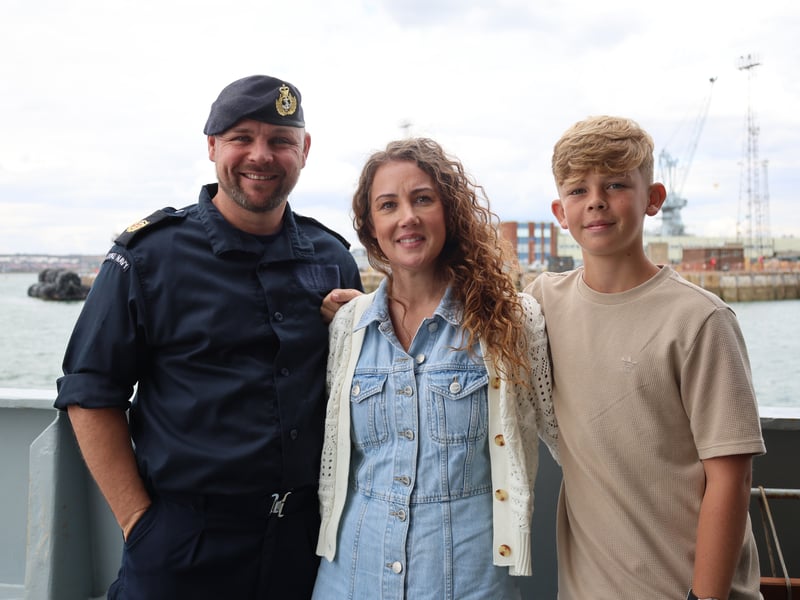 Sailors have been enjoying time with their loved ones out on the Solent aboard the River-class offshore patrol vessel HMS Tyne.