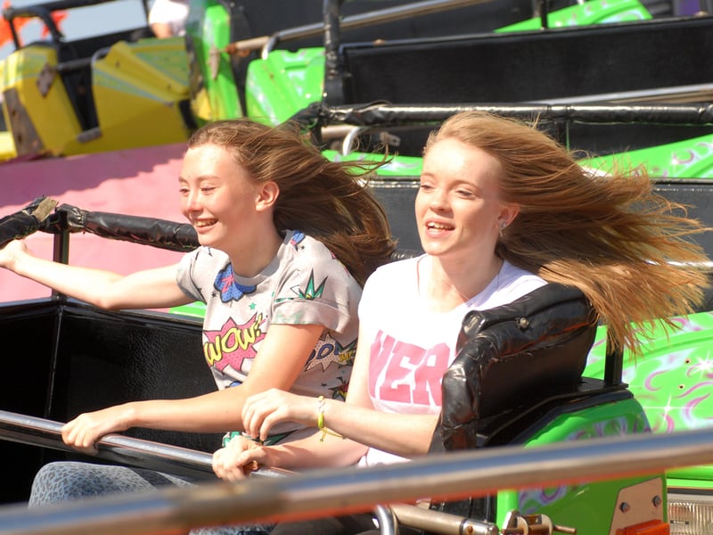 Another great scene from 2013 and these two were enjoying the thrill of the fairground rides in South Shields.